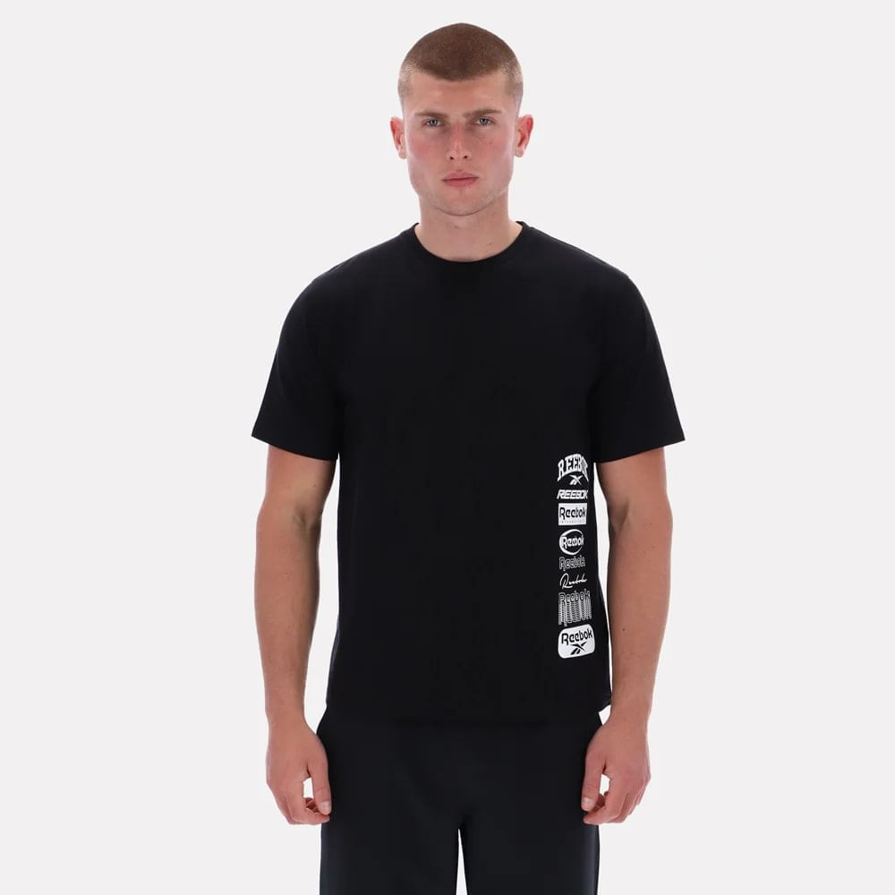 Polo Deportivo Reebok Hombre Franco Ss Tee Negro
