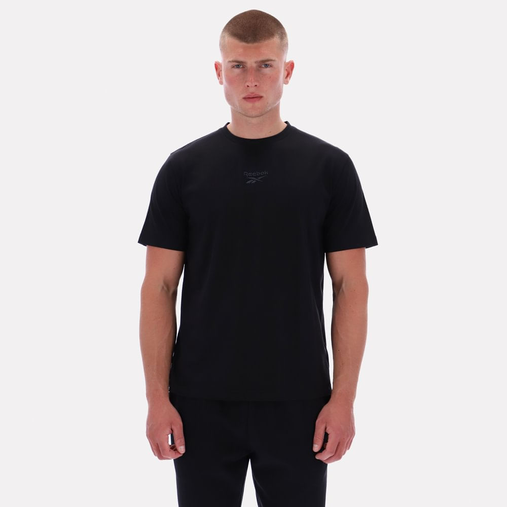 Polo Deportivo Reebok Hombre Adrian Ss Crew Tee Negro