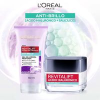 Pack Crema Gel Facial Loreal Revitalift Ácido Hialurónico + Gel De Limpieza Profunda