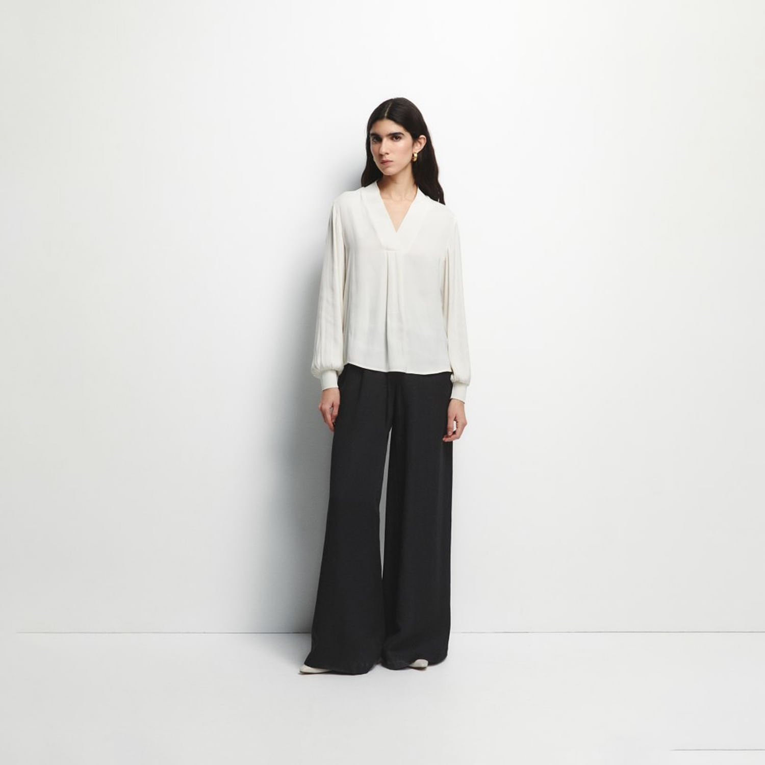 Blusa Mujer Sfera Top Rib Crudo