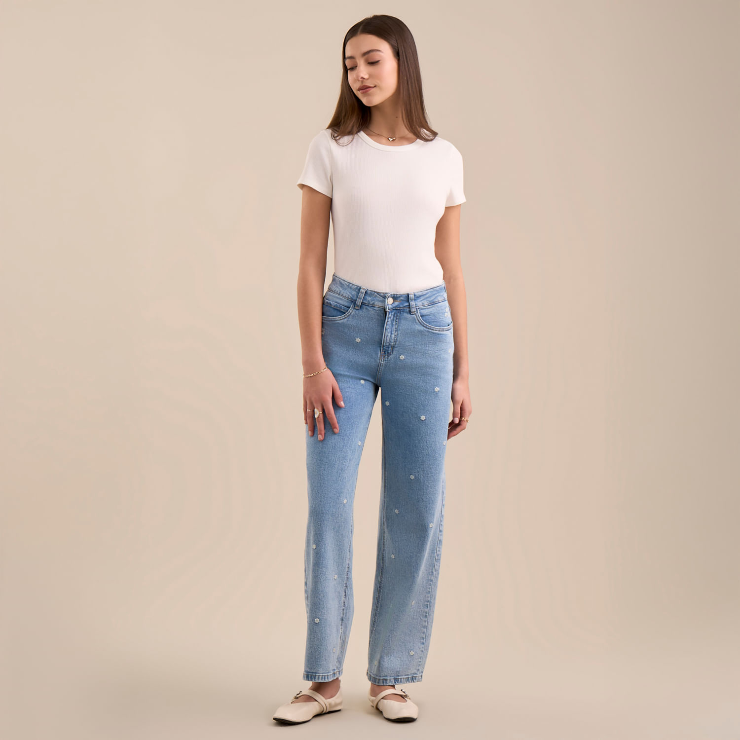Jean Mujer Amc Straight Margarita