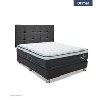Dormitorio Praktibox Laqueada Pure Fresh 2 Plazas Cuadros Gris Oscuro