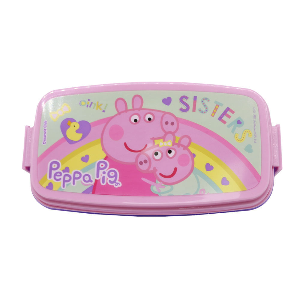 Tupper Polipropileno Dos Niveles Peppa Pig 510 Ml