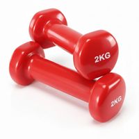 Mancuernas 2kg - Entrenamiento Técnico y Tonificación Rojo