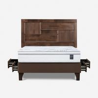 Dormitorio Con Cajones Marron Art 4 2 Plazas + Respaldo Dolce