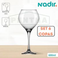 Copa Prestige 600ml para Vino Tinto, Sangría X 6 Copas Nadir