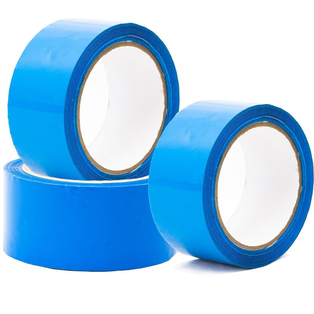 Cinta de embalaje de colores 200 Yardas Celeste - Pack 6