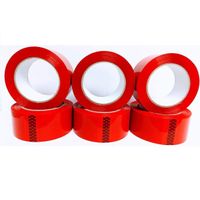 Cinta de embalaje de colores 200 Yardas Rojo - Pack 12