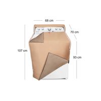 Protector lavadora o secadora con Cabezal con cierre hasta 22kg Color Tabaco