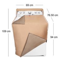 Protector lavadora o secadora con Cabezal con cierre Extra grande Color Tabaco