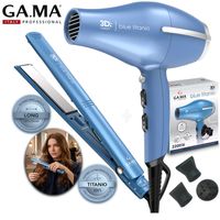 Combo GAMA Secadora Titanio 3D Therapy Anti-Frizz  2901 +Plancha Alisador 3D Titanio 2426