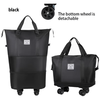 Maleta Bolso de Viaje Expandible con Ruedas - NEGRO