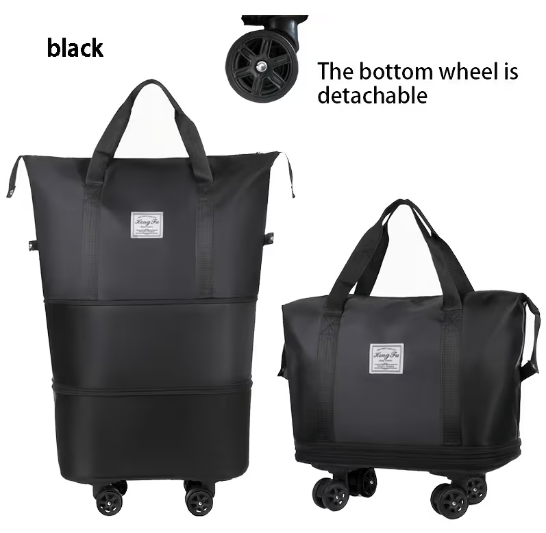 Maleta Bolso de Viaje Expandible con Ruedas - NEGRO