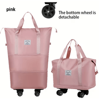 Maleta Bolso de viaje expandible con Ruedas - ROSA
