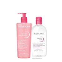 Tratamiento Bioderma Limpieza Sensibio Completa - Agua Micellar + Gel Moussant 500ml