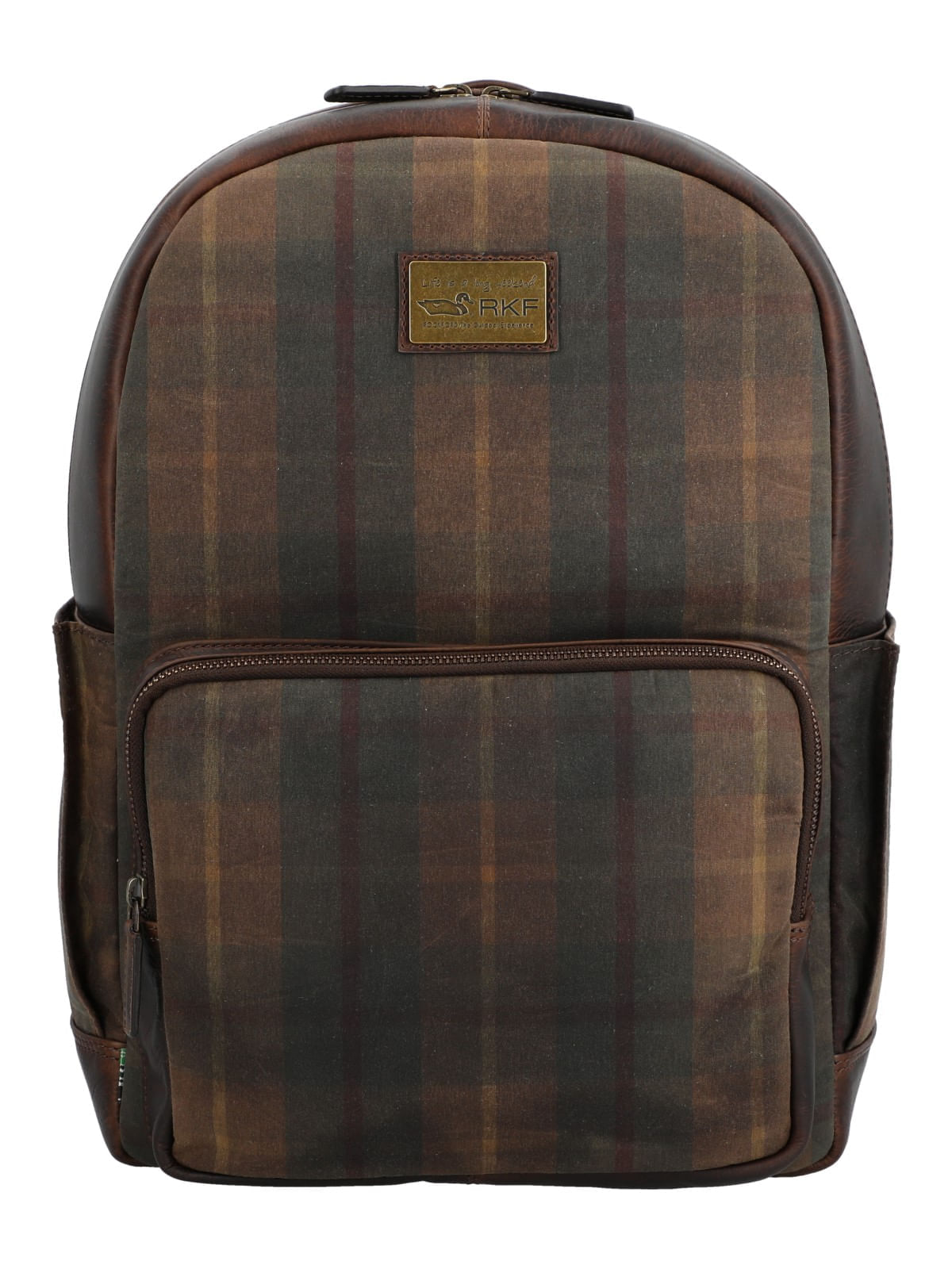 Mochila Canvas Engrasado Inglés Y Cuero Unisex Uk Cardiff Back Marrón Rockford