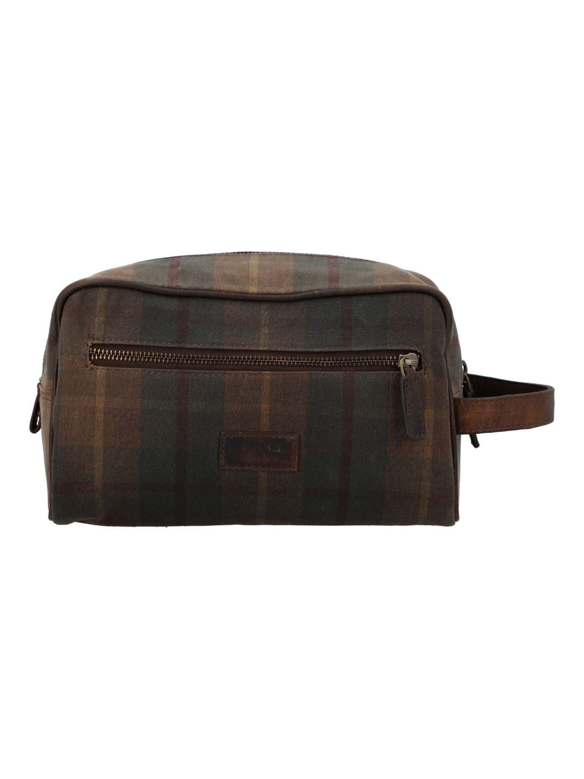 Neceser Canvas Engrasado Inglés Y Cuero Unisex Uk Windsor Toiletry Marrón Rockford