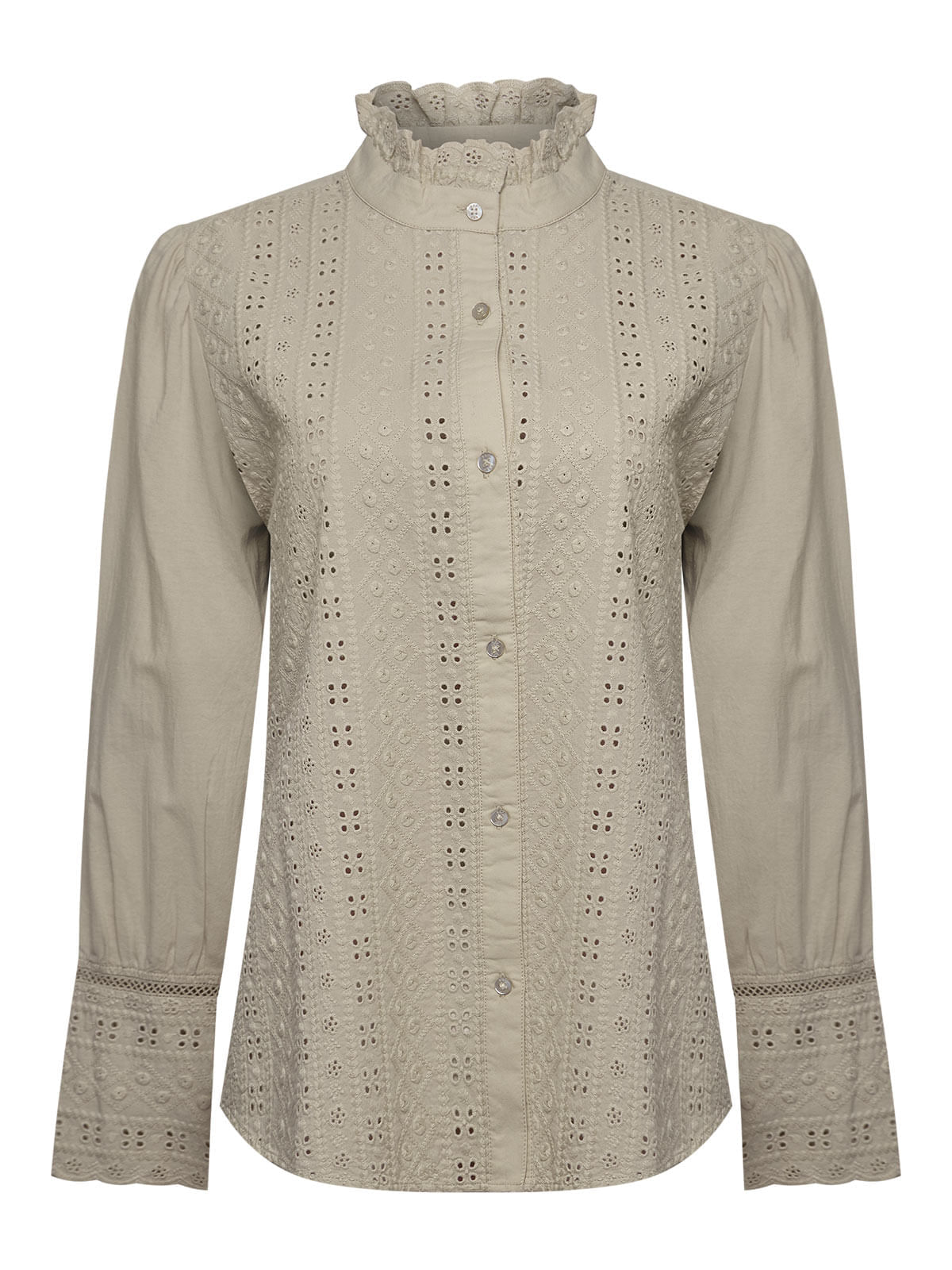 Blusa M/L Algodón Orgánico Para Mujer Petunia Verde Rockford