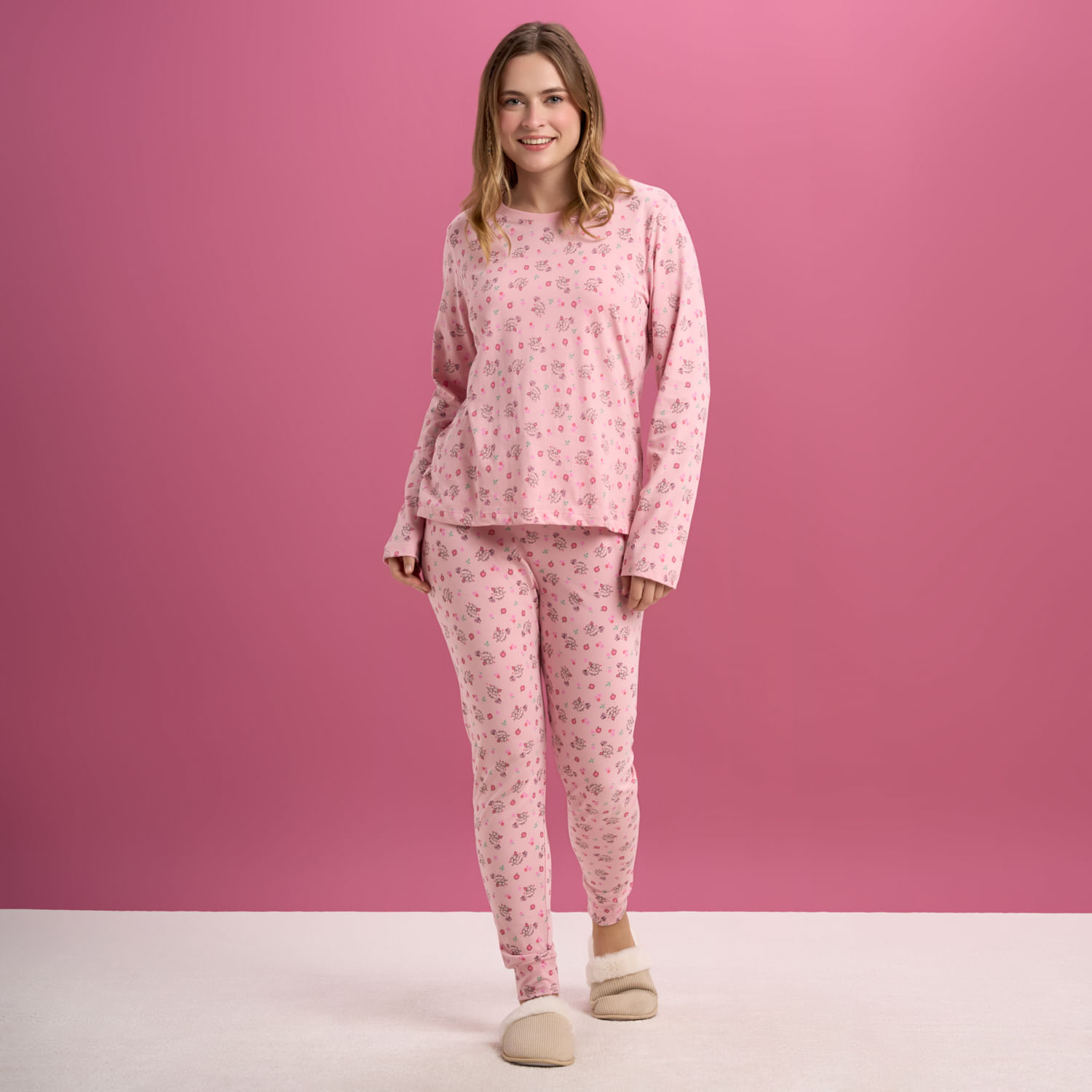 Pijama Mujer Camisera Minions Universal Manga Larga