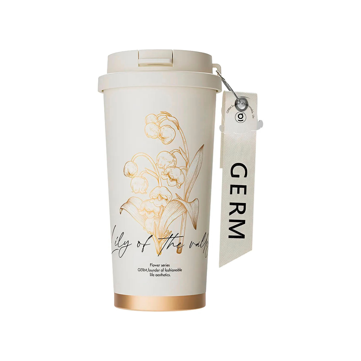 Vaso Térmico Germ Clover Beige Peonias 500 ml