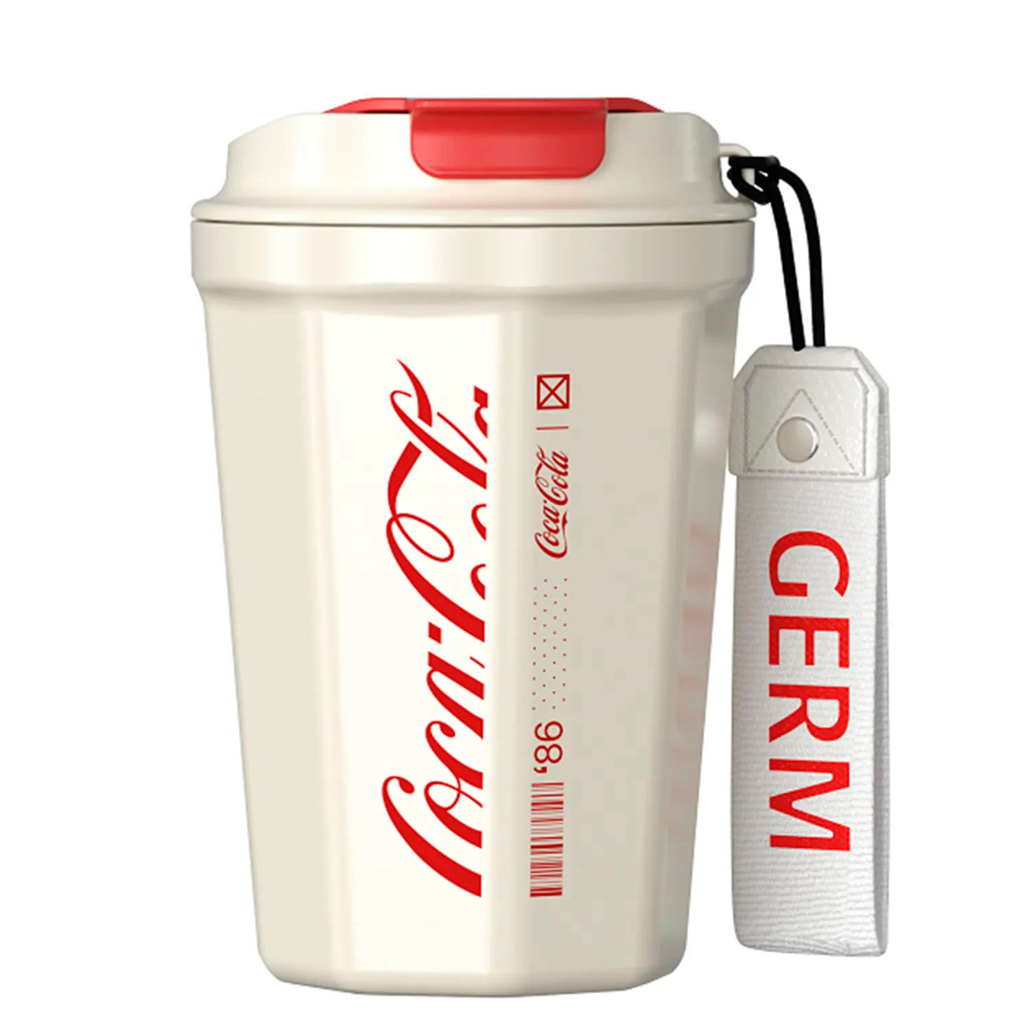 Termo GERM Rombo Coca Cola Blanco 390ml Acero Inoxidable