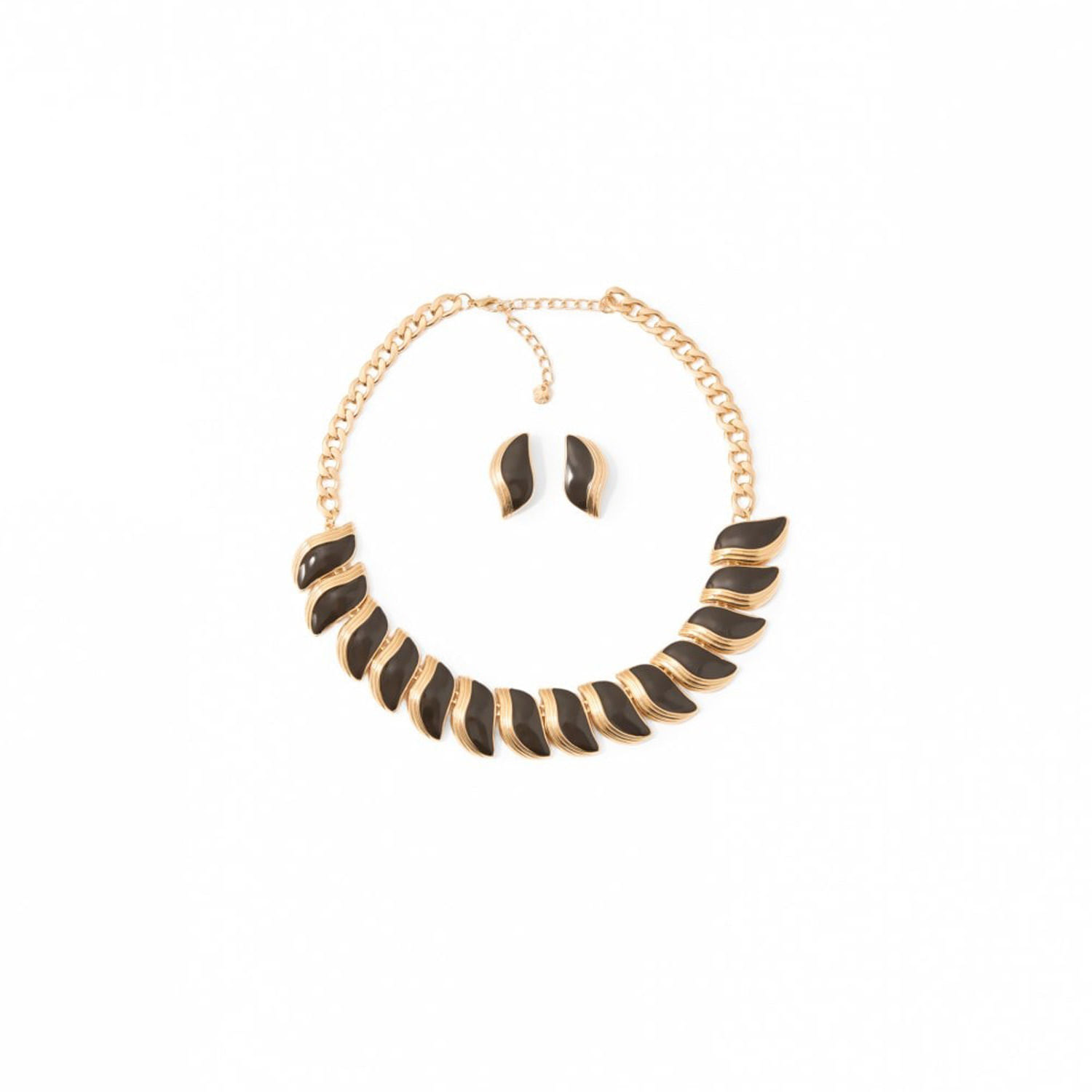 Set Mujer Sfera Choker Rigid Muy Fino Sanqd Mx Negro