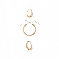 Pendientes Mujer Sfera Conjunto Caviar Oro