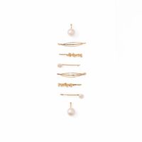 Set Mujer Sfera Conjunto Horquillas Perla Oro