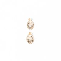 Pendientes Mujer Sfera Hilos Piedras Verde