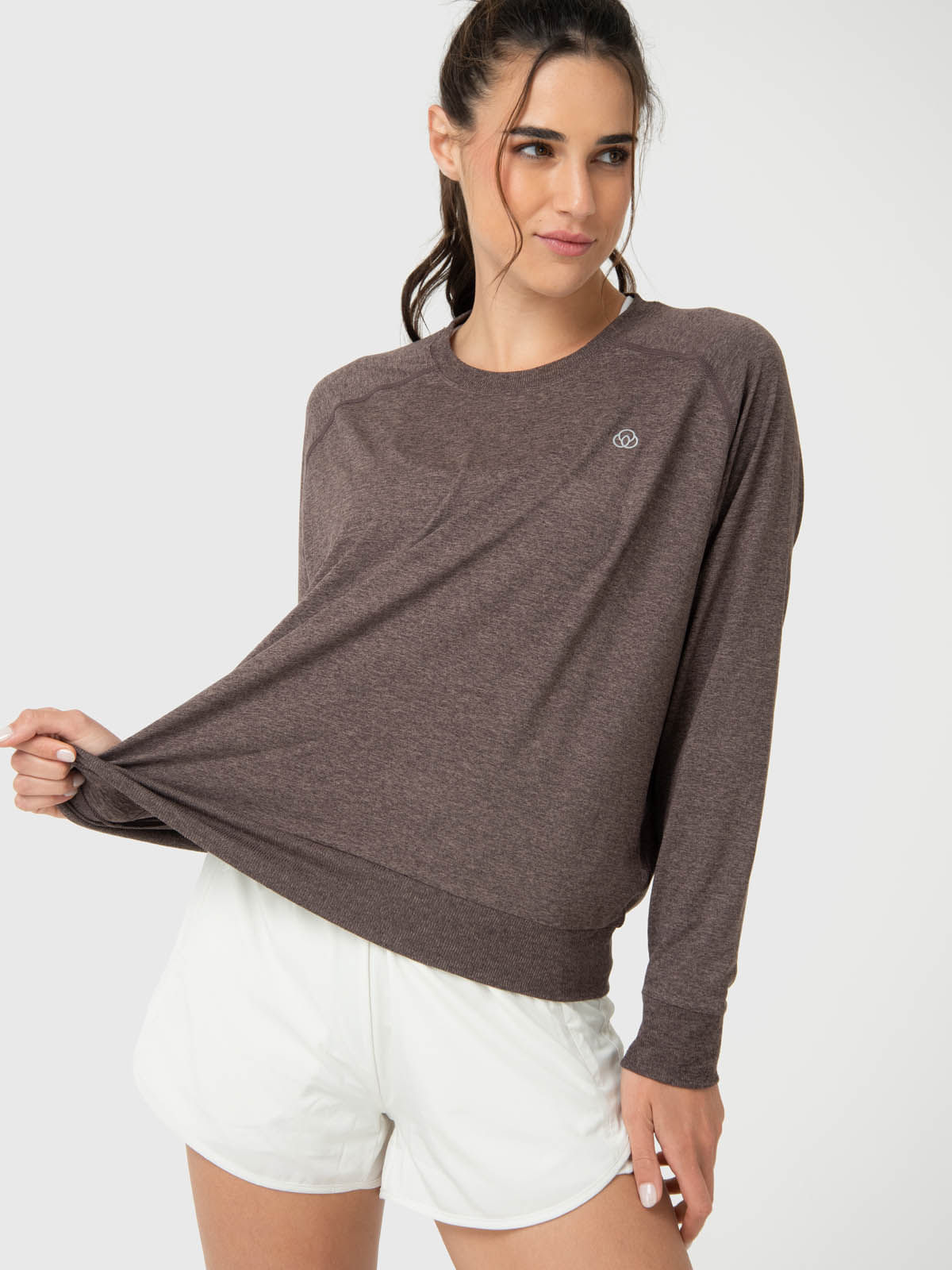 Polera Para Mujer Crew Neck Marrón Bsoul