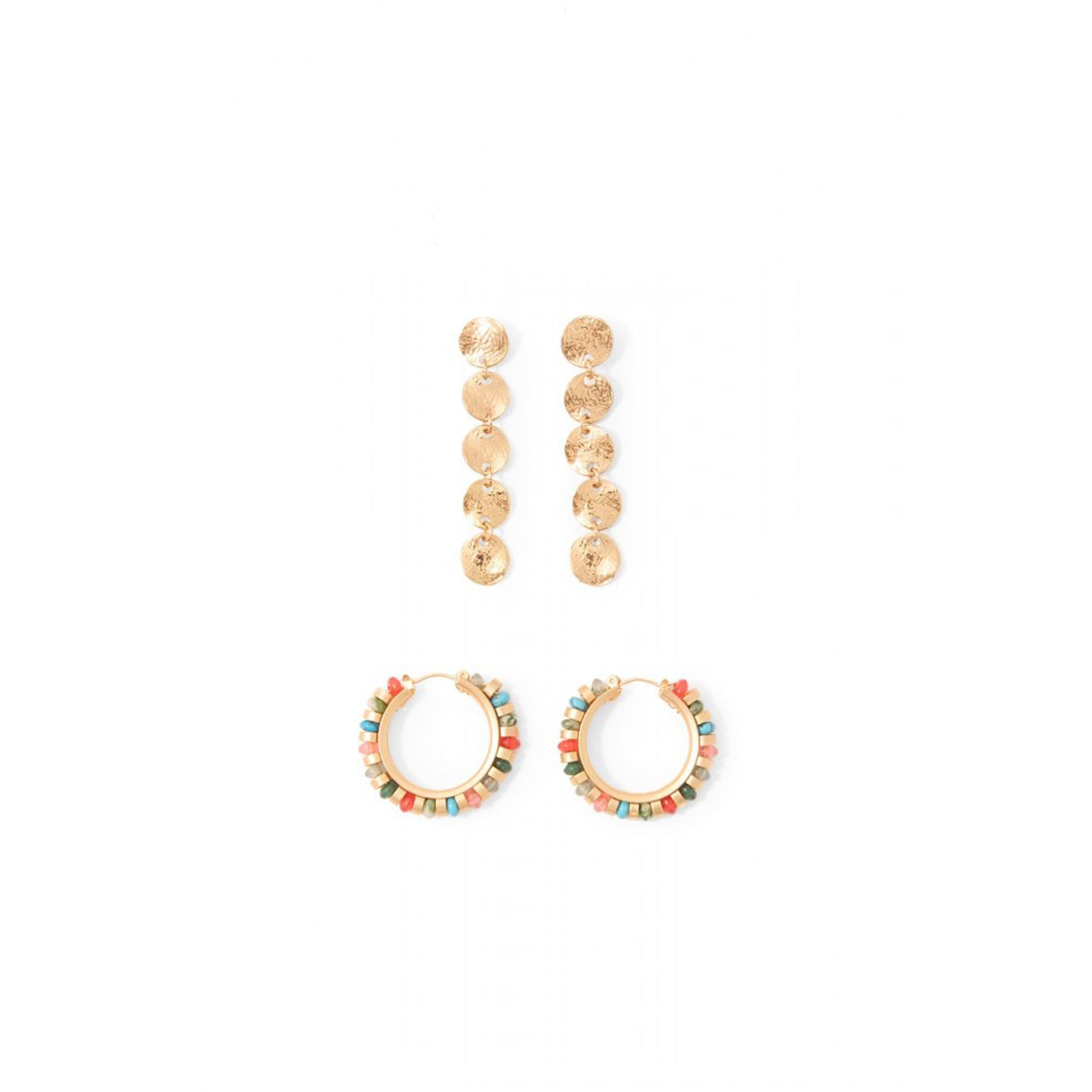 Pendientes Mujer Sfera Aro Multicolor