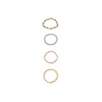 Pulsera Mujer Sfera Set4 Pulseras Elásticas Multicolor