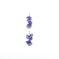 Pendientes Mujer Sfera Petalos Textil Azul Oscuro