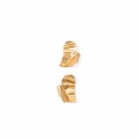 Pendientes Mujer Sfera Metal Escultoricos Oro