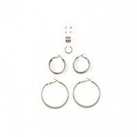 Pendientes Mujer Sfera Aguja Hoja Rondo Plata