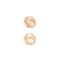 Pendientes Mujer Sfera Circulo Martillado Oro