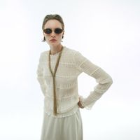 Collar Mujer Sfera Corbatero Cuentas Oro
