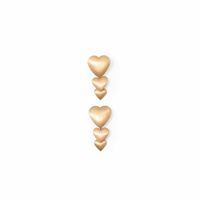 Pendientes Mujer Sfera Triple Corazon Oro