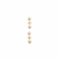Pendientes Mujer Sfera Triple Flor Oro