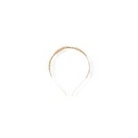 Vincha Mujer Sfera Diadema Filigrana Hojas Oro