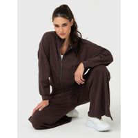 Polera Para Mujer Modal Full Zip Aloe Marrón Bsoul
