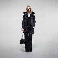 Abrigo Mujer Sfera Parka Larga Negro