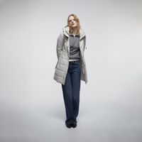 Abrigo Mujer Sfera Parka Larga Celeste