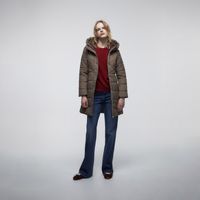 Abrigo Mujer Sfera Parka Larga One Negro