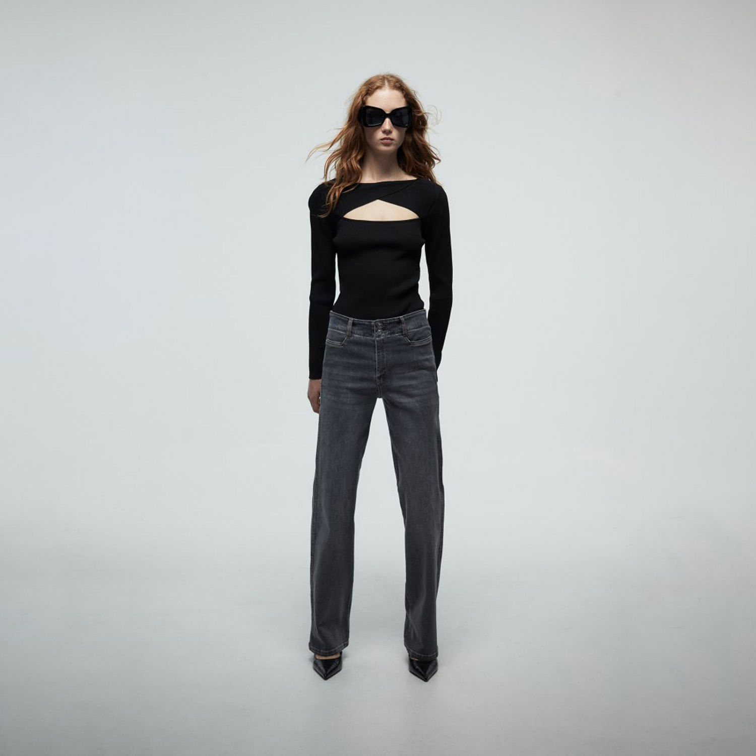 Jean Mujer Sfera Pant Tej Basico Recto Mujer Medium Wash Gris Claro