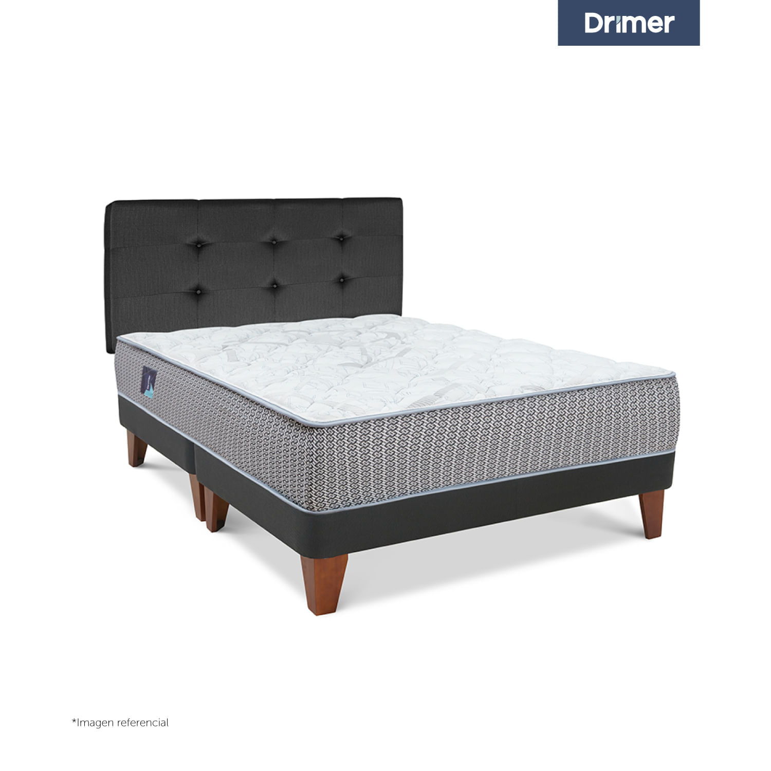 Dormitorio Gold Pocket Novo King Alfa Gris