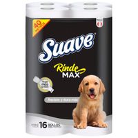 Papel Higiénico SUAVE RindeMax Doble Hoja Paquete 16un