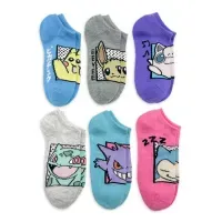 Pokemon 6 Par De Medias Color Pastel Talla S Niños