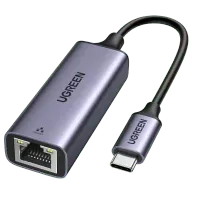 Adaptador Ethernet USB-C UGREEN CM199 10/100/1000 Mbps, space gray