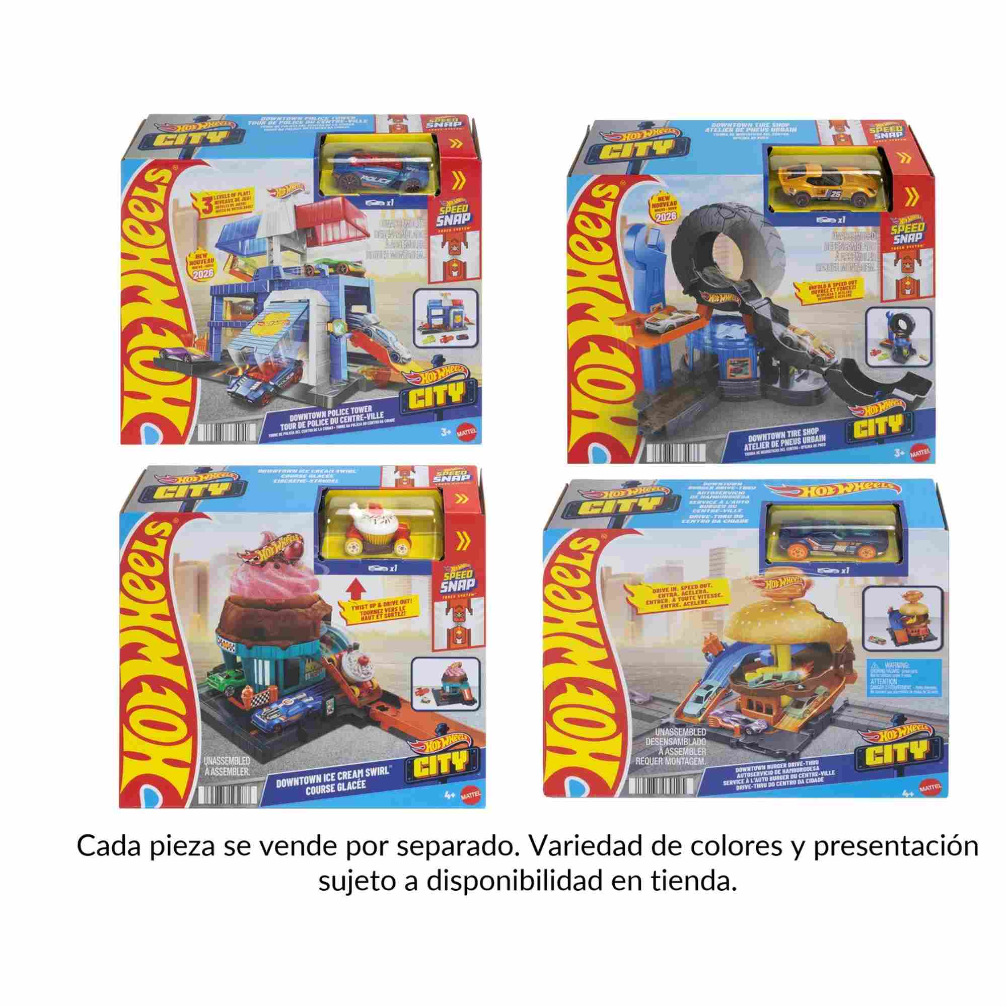 Pista de Carreras HOT WHEELS Downtown Vehículo Escala 1:64